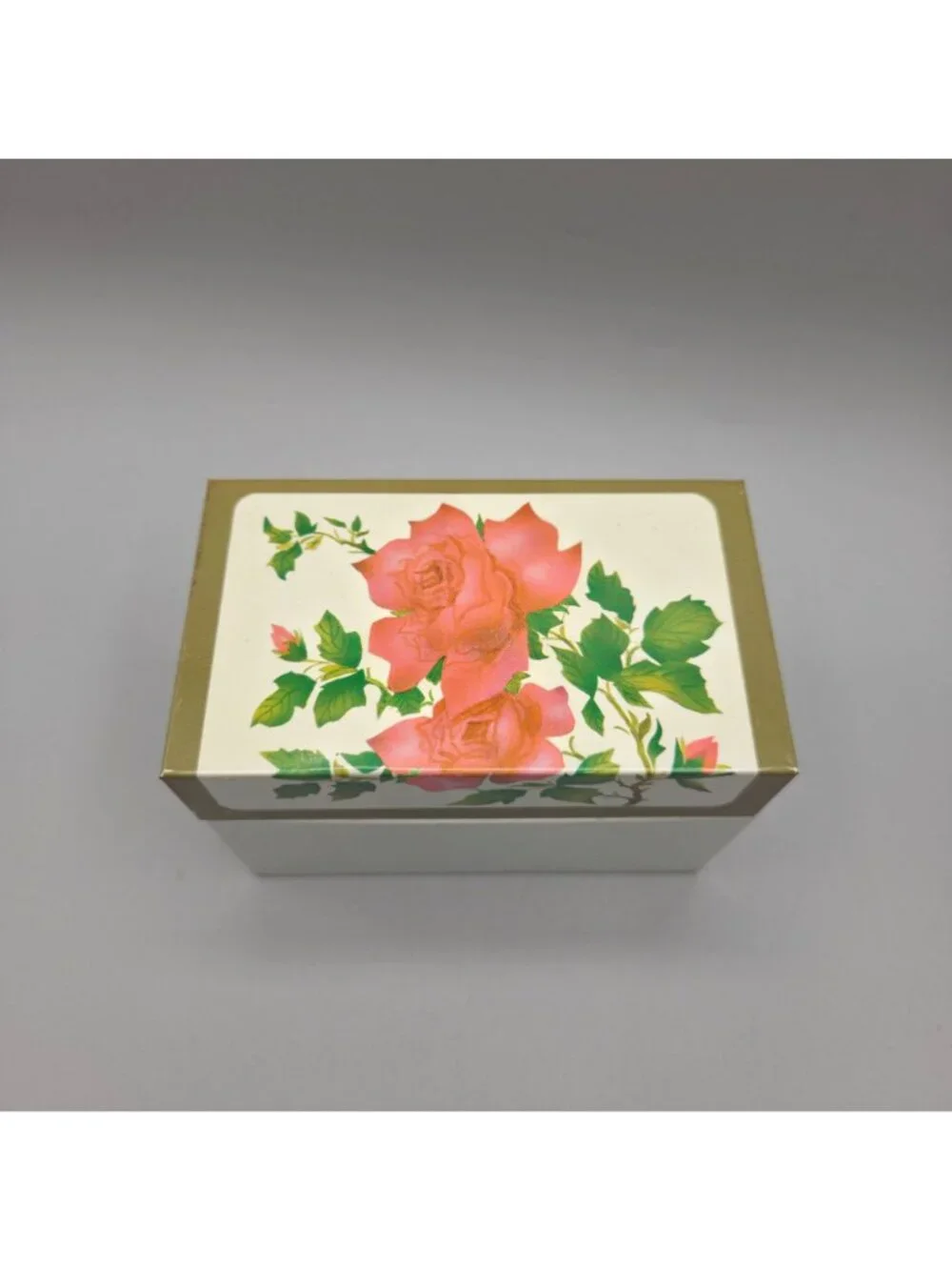 Vintage Recipe Box Floral Lid South Dakota Cow-Belles Recipe Cards Ohio Art